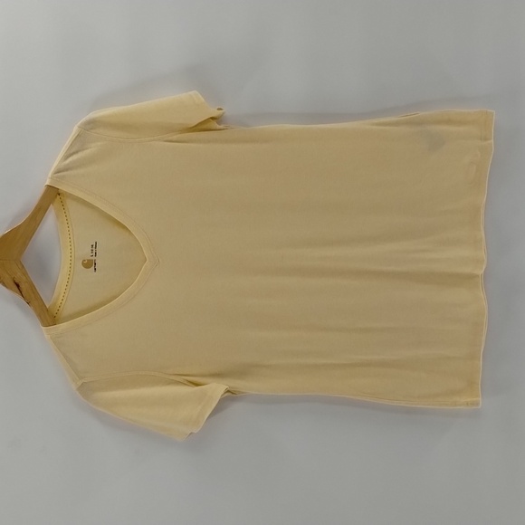 Carhartt heather yellow color size 12-14 large women's short sleeve tee - Picture 1 of 5